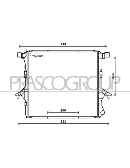 RADIATORE VOLKSWAGEN AMAROK Mod. 02-10 - 05-12