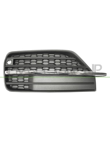 GRIGLIA SINISTRA PARAURTI ANTERIORE NERA CON MODANATURA CROMATA CON FORO PDC+SUPPORTO VOLVO XC90 Mod. 06-15 - 04-19