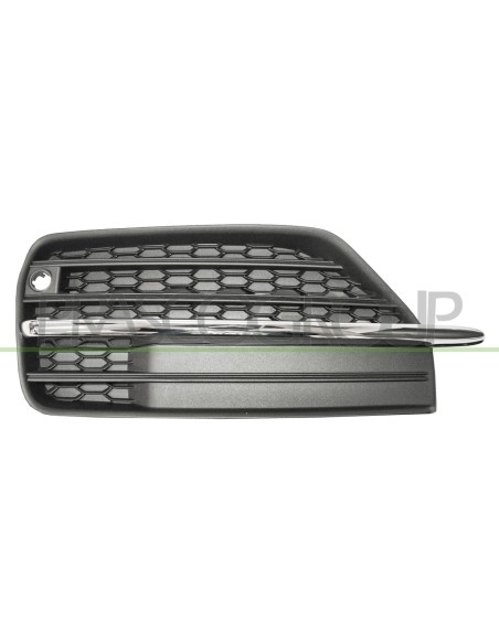 GRIGLIA SINISTRA PARAURTI ANTERIORE NERA CON MODANATURA CROMATA CON FORO PDC+SUPPORTO VOLVO XC90 Mod. 06-15 - 04-19