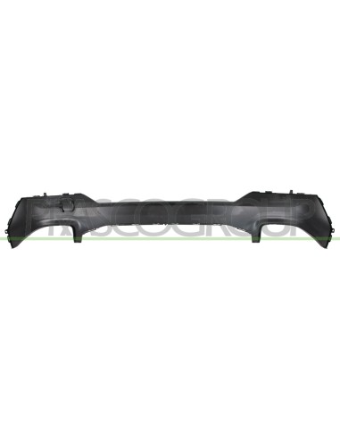 MODANATURA PARAURTI POSTERIORE CENTRALE NERA LUCIDA CON TAPPO COPRI GANCIO TRAINO MOD. M MOD. SPORT M440