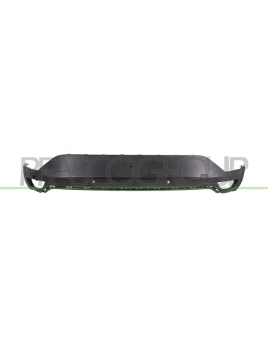 PARAURTI POSTERIORE INFERIORE NERO GOFFRATO CON TAPPO COPRI GANCIO CON FORI PDC+SUPPORTI CON TRACCE PARK ASSIST