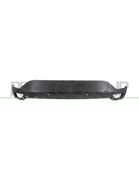 PARAURTI POSTERIORE INFERIORE NERO GOFFRATO CON TAPPO COPRI GANCIO CON FORI PDC+SUPPORTI CON TRACCE PARK ASSIST