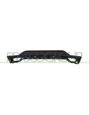 PARAURTI POSTERIORE INFERIORE NERO GOFFRATO CON TAPPO COPRI GANCIO CON FORI PDC+SUPPORTI CON TRACCE PARK ASSIST
