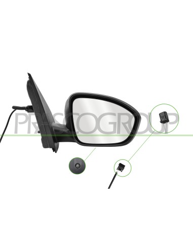 RETROVISORE DESTRO A CAVI CON PRIMER CON SONDA CONVESSO 2 PINS DACIA SANDERO STEPWAY Mod. 06-20