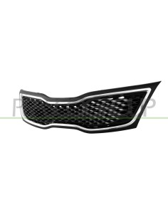 GRIGLIA RADIATORE NERA CON CORNICE CROMATA