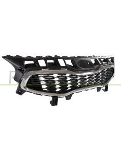 GRIGLIA RADIATORE NERA CON CORNICE CROMATA