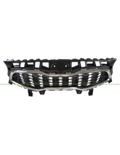GRIGLIA RADIATORE NERA CON CORNICE CROMATA 2