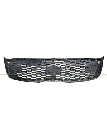 GRIGLIA RADIATORE NERA LUCIDA CON CORNICE CROMATA CON INSERTI CROMATI