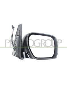RETROVISORE DESTRO ELETTRICO NERO CON FANALE CONVESSO CON CALOTTA CROMATA 5 PINS 2