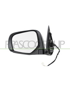 RETROVISORE SINISTRO ELETTRICO NERO CONVESSO CON CALOTTA CROMATA 2