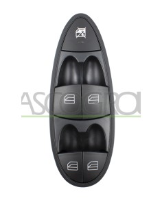 PULSANTIERA ALZACRISTALLO PORTA ANTERIORE SINISTRA NERA CON BORDO NERO 4 INTERRUTTORI 3 PINS 2