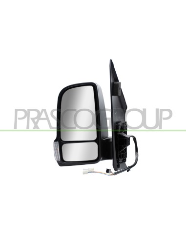 RETROVISORE SINISTRO ELETTRICO NERO TERMICO CHIUDIBILE CON FANALE BRACCIO CORTO CONVESSO 9 PINS