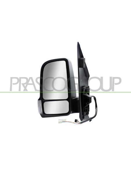 RETROVISORE SINISTRO ELETTRICO NERO TERMICO CHIUDIBILE CON FANALE BRACCIO CORTO CONVESSO 9 PINS