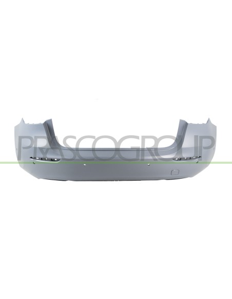 PARAURTI POSTERIORE CON PRIMER CON TAPPO COPRI GANCIO TRAINO CON FORI PDC E PARK ASSIST+SUPPORTI MOD. 5 PORTE