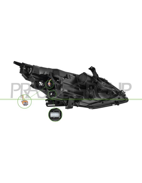 PROIETTORE SINISTRO HIR2 ELETTRICO CON MOTORE NERO OPEL-VAUXHALL ZAFIRA C TOURER Mod. 01-12 - 11-16