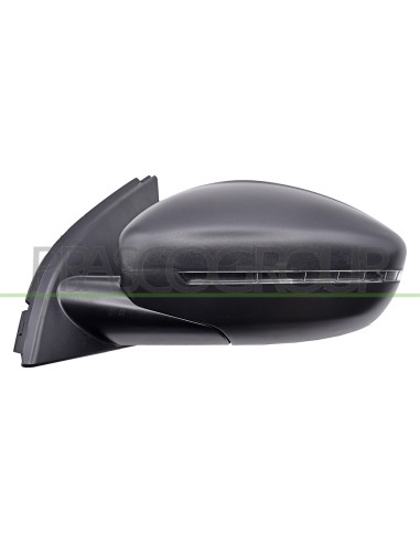 RETROVISORE SINISTRO ELETTRICO NERO TERMICO CON FANALE CONVESSO 6 PINS