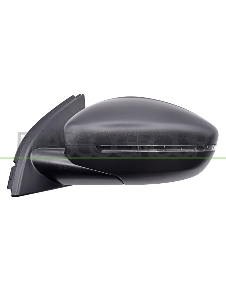 RETROVISORE SINISTRO ELETTRICO NERO TERMICO CON FANALE CONVESSO 6 PINS