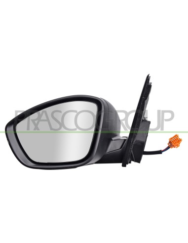RETROVISORE SINISTRO ELETTRICO NERO TERMICO CON FANALE CONVESSO 6 PINS