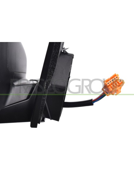 RETROVISORE SINISTRO ELETTRICO NERO TERMICO CON FANALE CONVESSO 6 PINS