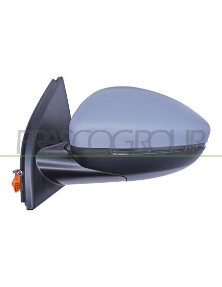 RETROVISORE SINISTRO ELETTRICO CON PRIMER TERMICO CHIUDIBILE CON FANALE CON LUCE CORTESIA CON BLIS CONVESSO 12 PINS