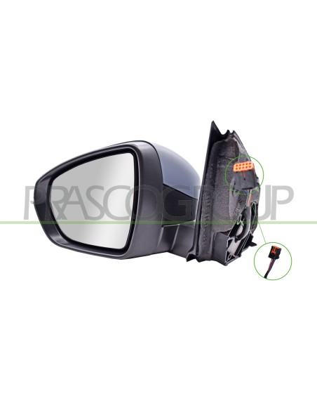 RETROVISORE SINISTRO ELETTRICO CON PRIMER TERMICO CON FANALE CONVESSO 6 PINS