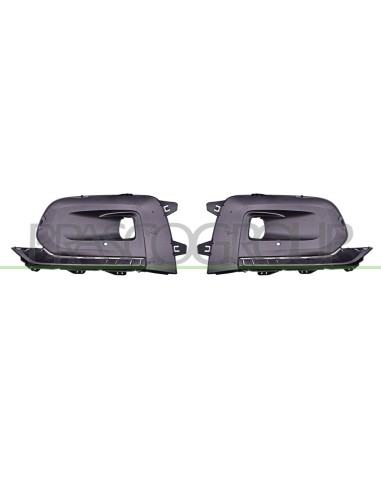 KIT GRIGLIE PARAURTI ANTERIORE NERE GOFFRATA CON SEDE FENDI (DESTRA+SINISTRA)