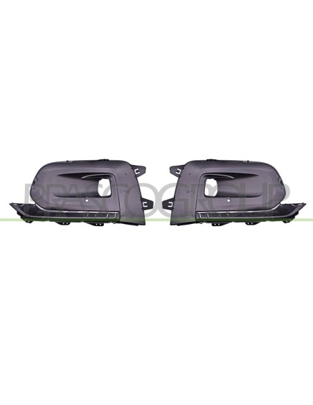 KIT GRIGLIE PARAURTI ANTERIORE NERE GOFFRATA CON SEDE FENDI (DESTRA+SINISTRA)