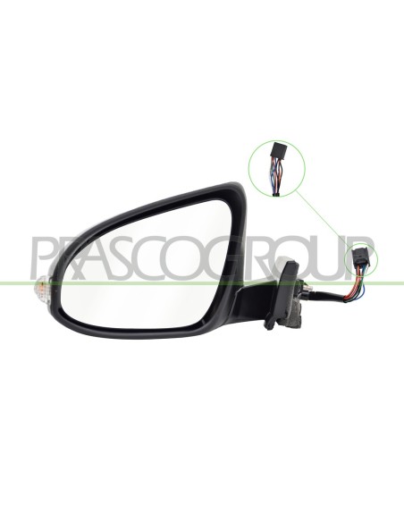 RETROVISORE SINISTRO ELETTRICO CON PRIMER TERMICO CHIUDIBILE CON FANALE CONVESSO 9 PINS TOYOTA C HR Mod. 09-16 - 12-19