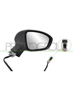 RETROVISORE DESTRO ELETTRICO NERO TERMICO CON FANALE CON SONDA CONVESSO 9 PINS 2