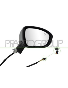 RETROVISORE DESTRO ELETTRICO CON PRIMER TERMICO CHIUDIBILE CON FANALE CON SONDA CON BLIS CONVESSO 12 PINS 2