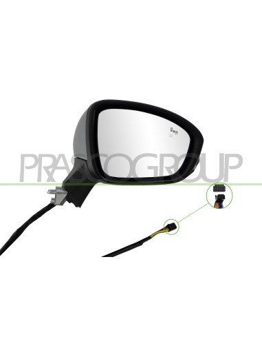 RETROVISORE DESTRO ELETTRICO CON PRIMER TERMICO CHIUDIBILE CON FANALE CON SONDA CON BLIS CONVESSO 12 PINS