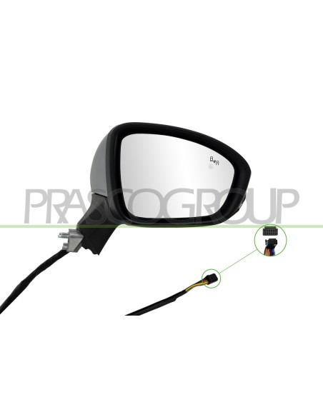 RETROVISORE DESTRO ELETTRICO CON PRIMER TERMICO CHIUDIBILE CON FANALE CON SONDA CON BLIS CONVESSO 12 PINS