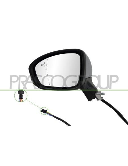 RETROVISORE SINISTRO ELETTRICO CON PRIMER TERMICO CHIUDIBILE CON FANALE CON BLIS ASFERICO 10 PINS