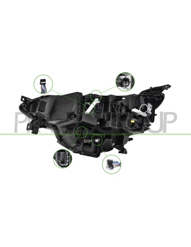 PROIETTORE DESTRO ELETTRICO CON MOTORE CON LUCE DIURNA CON FUNZIONE INDICATORE DIREZIONE LED RENAULT MEGANE Mod. 03-16 - 01-20