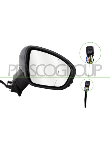 RETROVISORE DESTRO ELETTRICO CON PRIMER TERMICO CON FANALE CON SONDA ASFERICO 9 PINS RENAULT CAPTUR Mod. 12-19 - 03-24