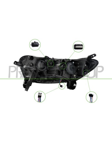 PROIETTORE DESTRO H7+H7 ELETTRICO CON MOTORE CON LUCE DIURNA
