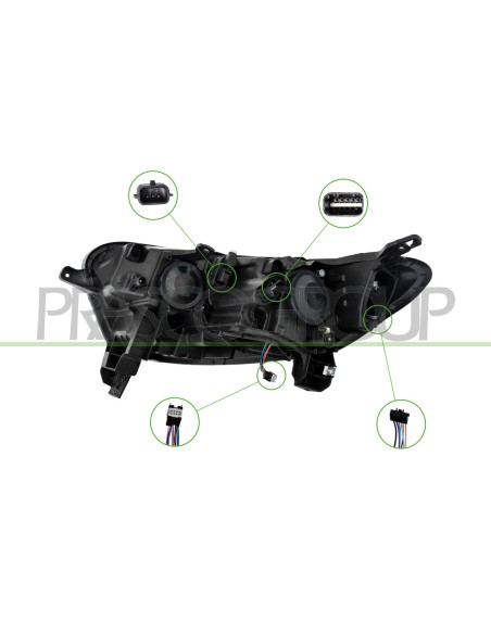 PROIETTORE DESTRO H7+H7 ELETTRICO CON MOTORE CON LUCE DIURNA
