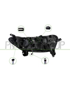 PROIETTORE SINISTRO H7+H7 ELETTRICO CON MOTORE CON LUCE DIURNA RENAULT KADJAR Mod. 04-15 - 10-18 2