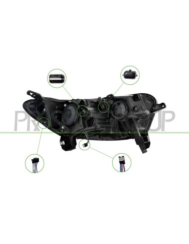 PROIETTORE SINISTRO H7+H7 ELETTRICO CON MOTORE CON LUCE DIURNA RENAULT KADJAR Mod. 04-15 - 10-18