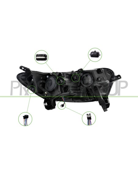 PROIETTORE SINISTRO H7+H7 ELETTRICO CON MOTORE CON LUCE DIURNA RENAULT KADJAR Mod. 04-15 - 10-18