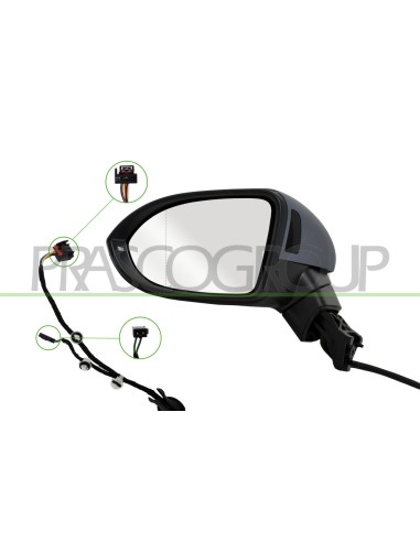 RETROVISORE SINISTRO ELETTRICO CON PRIMER TERMICO CON FANALE CON BLIS ASFERICO 8 PINS
