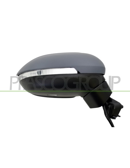 RETROVISORE DESTRO ELETTRICO CON PRIMER TERMICO CON FANALE CON LUCE CORTESIA CON BLIS CONVESSO 9 PINS