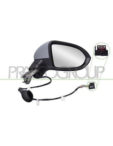 RETROVISORE DESTRO ELETTRICO CON PRIMER TERMICO CON FANALE CONVESSO 6 PINS VOLKSWAGEN PASSAT B8 Mod. 06-19 - 04-24