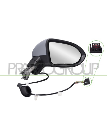 RETROVISORE DESTRO ELETTRICO CON PRIMER TERMICO CON FANALE CONVESSO 6 PINS VOLKSWAGEN PASSAT B8 Mod. 06-19 - 04-24