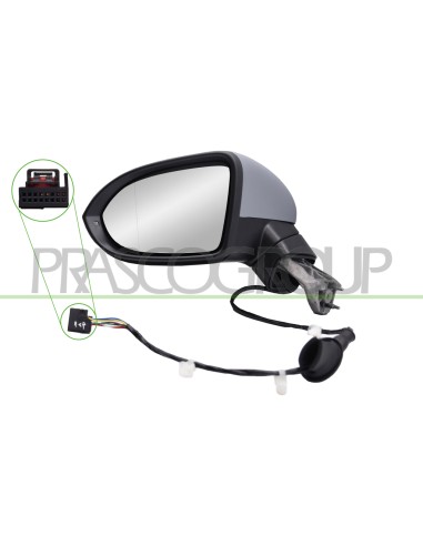 RETROVISORE SINISTRO ELETTRICO CON PRIMER TERMICO CON FANALE ASFERICO 6 PINS VOLKSWAGEN PASSAT B8 Mod. 06-19 - 04-24