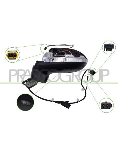 RETROVISORE SINISTRO ELETTRICO CON PRIMER TERMICO CON FANALE CON LUCE CORTESIA CON BLIS ASFERICO 7 PINS