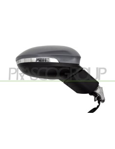 RETROVISORE DESTRO ELETTRICO NERO TERMICO CON FANALE CONVESSO 6 PINS
