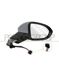 RETROVISORE DESTRO ELETTRICO NERO TERMICO CON FANALE CONVESSO 6 PINS 2