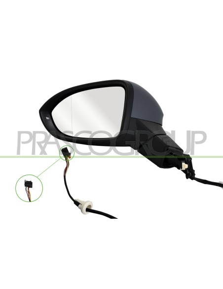 RETROVISORE SINISTRO ELETTRICO CON PRIMER TERMICO CON FANALE ASFERICO 6 PINS