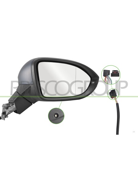 RETROVISORE DESTRO ELETTRICO CON PRIMER TERMICO CON FANALE CON LUCE CORTESIA CON MEMORIA CONVESSO 11 PINS